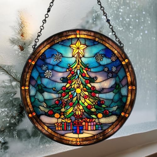 Christmas Tree Presents Star Acrylic Suncatcher - Image 3