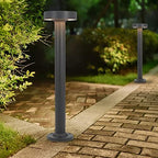 LED Bollard Light IP65 Waterproof Outdoor Driveway Walkway Pillar Lamp Yard Garden Lawn Post Lights Fixture 24in Pole Light Simple Modern Column Lamps Black Landscape Pathway Lights - Image 4