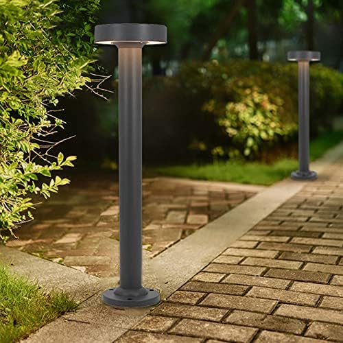 LED Bollard Light IP65 Waterproof Outdoor Driveway Walkway Pillar Lamp Yard Garden Lawn Post Lights Fixture 24in Pole Light Simple Modern Column Lamps Black Landscape Pathway Lights - Image 4