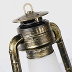 Vintage Wrought Iron Table Lamp - Retro Kerosene Lantern Style - Bronze Metal Desk Light for Home, Restaurant, Farmhouse & Office - Image 5