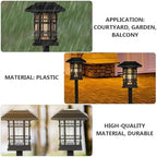 Luxshiny 4 Pack Solar Pathway Lights Ip65 Plastic Ground Stake for Garden - Image 3