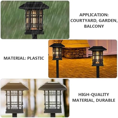 Luxshiny 4 Pack Solar Pathway Lights Ip65 Plastic Ground Stake for Garden - Image 3