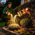 Christmas Solar Lights with Stake LED Santa Claus Cute Garden Decor - Image 2