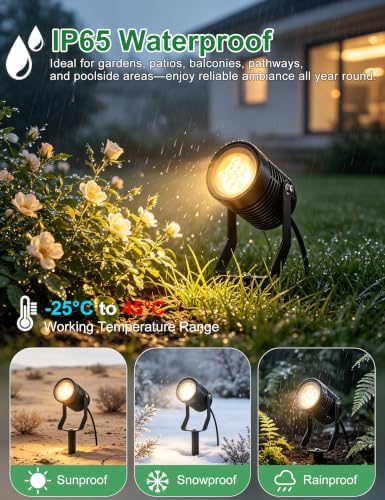 12V Low Voltage Landscape Lights 2 Pack, 3000K LED Spotlights MR16 - Image 5