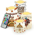 Jeiento Christmas Tree LED Candles, Battery Operated Flickering Flameless Candles with Remote Timer, Real Wax Pillar Candles for Holiday Home Decoration Christmas Gifts, Set of 4 by Jeiento