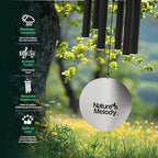 Nature’s Melody Aureole Tunes Wind Chimes – Outdoor Windchime with 6 Tubes Tuned to E Pentatonic Scale, 100% Rustproof Aluminum, Powder Finish & S Hook Hanger for Sympathy, Memorial Gift or Zen Garden - Image 5