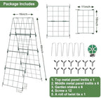 Heavy Duty 48"x16" Adjustable A-Frame Cucumber Trellis for Climbing Plants,iGreely Foldable Frame Rust-Proof Metal Trellis with Dense Grid,Perfect for Raised Beds, Garden,Tomatoes,Outdoor(Green) - Image 2