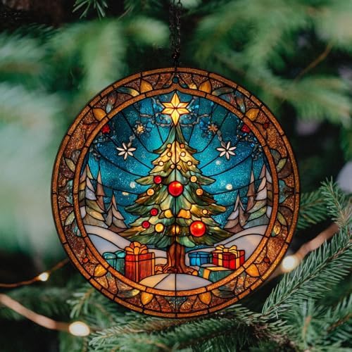 Christmas Tree Presents Acrylic Suncatcher - Image 4