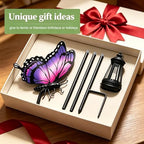 Butterfly Solar Garden Lights Outdoor Waterproof, Gifts for Women Mom Grandma Daughter, Stake Lights with Solar Lantern, Hanging Solar Lights, Solar Path Lights Yard Art Outside Patio Garden Decor - Image 4