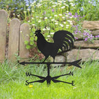Rooster Weathervane Metal Garden Stake Decorative, Farmhouse Design Silhouette Gifts Statues for Yard Art, Outside, Patio, Outdoor Decor, Garden Decorations, Lawn Ornaments - 14" Black - Image 5