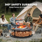 50 Inch Fire Pit Surround Tabletop for Solo Stove Yukon/Bonfire Accessories - Image 4