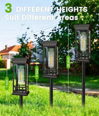 8 Pack Solar Pathway Lights Outdoor Waterproof, Bright Solar Garden Lights - Image 3