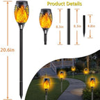 10Pack Solar Torch Lights with Flickering Flame Mini Solar Flame Lights - Image 6