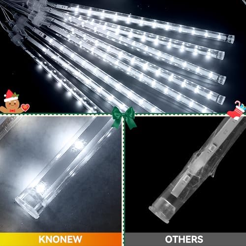KNONEW 1080 LED 30 Tubes Meteor Shower Lights Christmas Lights Outdoor - Image 5
