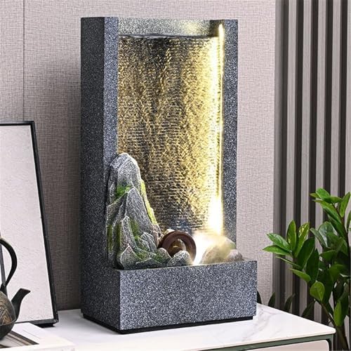 Tabletop Fountains Waterfall Fountain for Indoors or Outdoors with LED Light Accents for Home and Office Decoration Indoor Fountains - Image 4