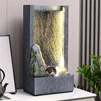 Desktop Water Fountains Waterfall Fountain for Indoors or Outdoors with LED Light Accents for Home and Office Decoration - Image 4