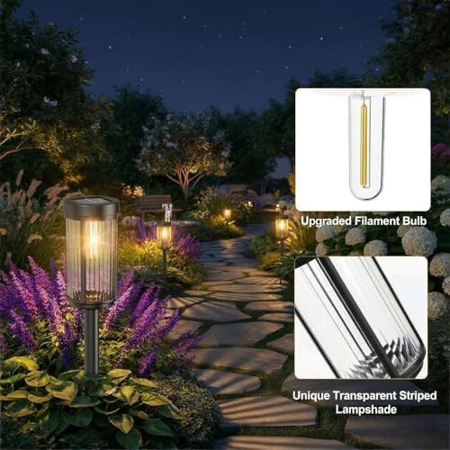 Sparkblaze Solar Garden Lights Outdoor, 12 Pack, Warm White - Image 2