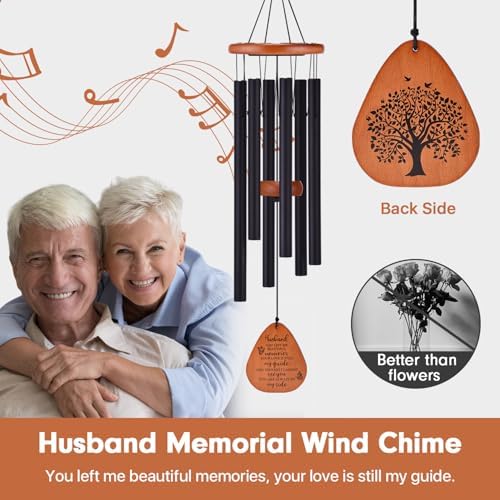 Memorial Sympathy Gifts for Loss of Husband, 32" Memorial Wind Chimes - Image 2