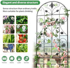 70.8" Metal Garden Trellis for Climbing Plants, 2 Pack Black - Image 2