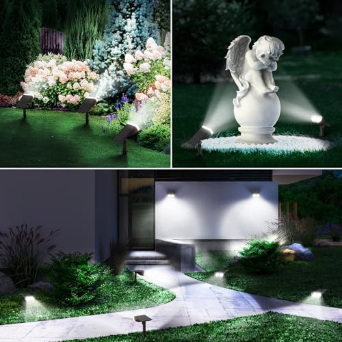 Linkind Solar Lights Outdoor Waterproof Landscape Spotlight Daylight 4 Pack - Image 6