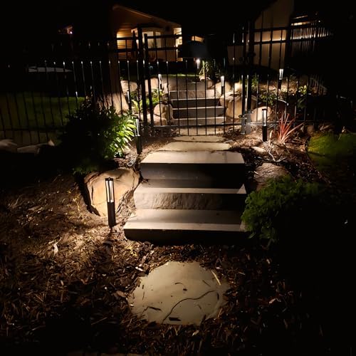 LEONLITE 10-Pack 3W 5CCT LED Low Voltage Path Lights Aluminum Black - Image 6