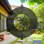 Personalized Wind Spinner Music Rose Custom Name Flower Metal Sublimation Ornament Twirler Laser 3D Art Patio Porch Lawn Indoor Outdoor Garden Yard Decor Housewarming Presents (Dragonfly) - Image 6