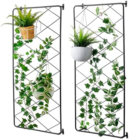 MyGift Wall Mounted Metal Garden Trellis for Climbing Plants, Set of 2 by MyGiftHome
