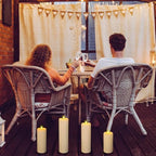 Rossesay 4 Pcs 8" 10" 12" 14" x 4" Flameless Candles, Ivory White, Classic - Image 5