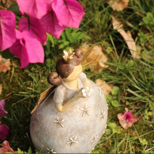 Vintage Resin Fairy Garden Statues, Distressed Figurines Yard Decor - Image 7