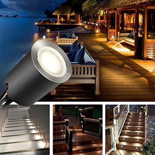 SMY Lighting Recessed LED Deck Light Kits with Black Protecting Shell φ32mm, Outdoor Landscape Lighting IP67 Waterproof,12V Low Voltage for Garden,Yard Steps,Stair,Patio,Floor,Kitchen Decoration - Image 4