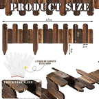 Bucherry 12 Pcs Wood Garden Edging Border No Digging Landscape Edging - Image 2