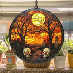 Zombie Graveyard Halloween Skull Acrylic Suncatcher - Image 4