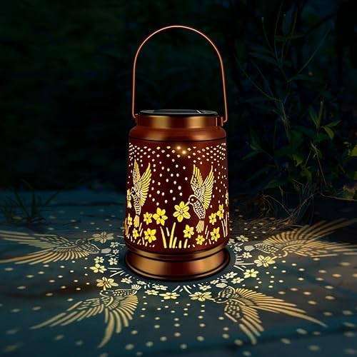KY&BOSAM Solar Lantern Hanging Solar Light Outside Birthday Gift for Women by KYBOSAM