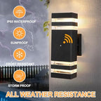 Dusk to Dawn Outdoor Lighting, LED Wall Sconce Sensor Waterproof Porch Lights 14W Black Exterior Up and Down Light Fixture for Porch Hallway Patio Garden Corridor - Image 3