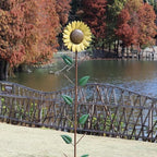 72" H Metal Sunflower Glass Bottle Tree Stake,Wine Bottle Tree,Yard Decor - Image 6