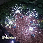 Anordsem Solar Firework Lights Outdoor Garden Sparkler Lights 4 Pack White - Image 2