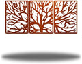 Riverside Designs 3 Panel Tree | Large Metal Art Sectioned Steel Decor | Made In USA | Multiple Sizes and Colors (Copper, 30") by Allyoursteeld%C3%A9corneeds