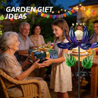 AIINY Solar Purple Metal Flower Wind Spinners, Colorful Spinning Windmill Lotus Yard Art Lights with LED Crystal Ball Decorative Stake Lighting Flower Sculpture - Image 7