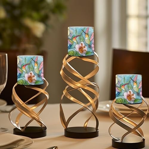 Hummingbird LED Flameless Candles with Realistic Dancing Flame Waterproof Outdoor Battery Operated with Timer & Remote (4 Pack) - Elegant Decor for Weddings, Dinner Party - Image 4