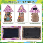 28Pcs Solar Fairy Garden House Resin Kit - Image 5