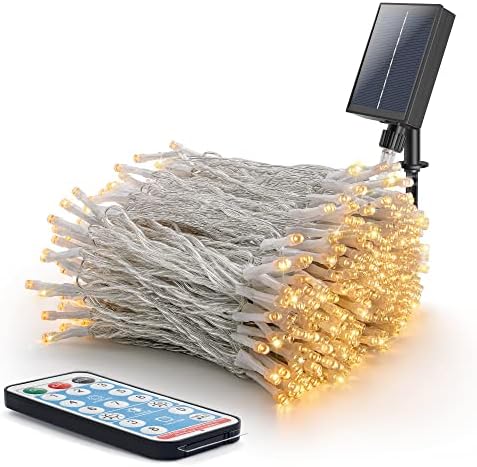 Solar String Lights Outdoor Waterproof,500 LED 165FT with Remote by mimigogo