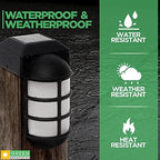 GreenLighting Marina Solar Post Cap Lights Fits 4x4 Nominal Wood Outdoor Solar Powered Post Cap Light, Fence Post, Landscaping, Deck, Garden- Bright LED, Waterproof Nautical Lighting Black 2 Pack - Image 4