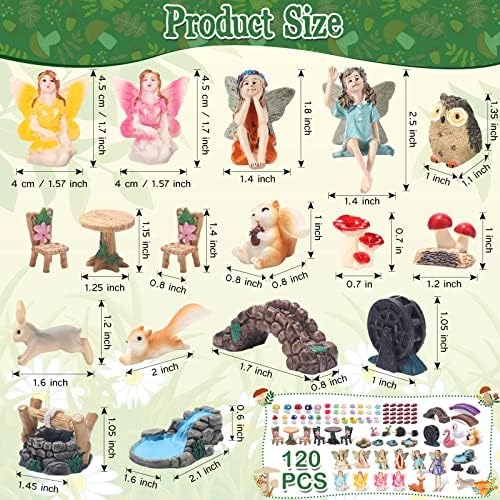 Unittype 120 Pcs Fairy Garden Accessories, Fairies Miniature Ornaments - Image 4