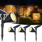 Halloween Solar Spot Lights Outdoor Ideal Decor for Landscape Warm White-4P by JSOT