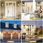 Large Porch Lights with GFCI Outlet, Outdoor Wall Light Fixtures - Image 6