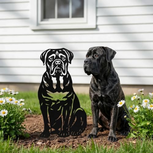 Dog Metal Garden Stake - Weatherproof Dog Silhouette Yard Art, Decorative Outdoor Sign for Lawn & Patio, Heartfelt Gift for Mastiff Lovers - Image 3