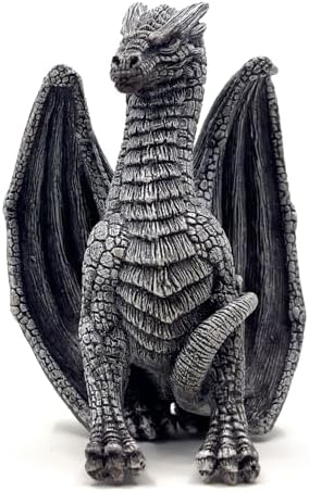 Medieval Dragon Shelf Sitter | Gothic Statue for Home, Office, or Garden | Fierce Winged Figurine | 6.5 Inches Indoor & Outdoor Resin Decor (Tavros the Dragon) - Image 6