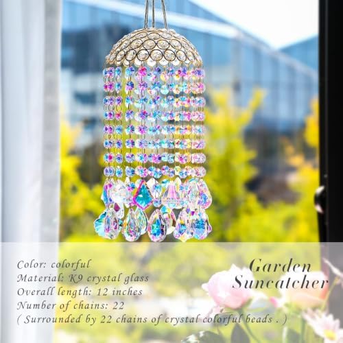 12.8'' Crystal Wind Chime Suncatchers Wind Chimes for Window Indoor Outdoor - Image 6