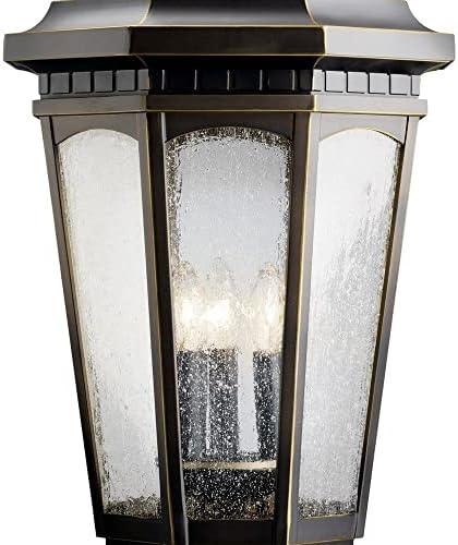 Kichler Courtyard Outdoor Post Light, Textured Black - Image 2