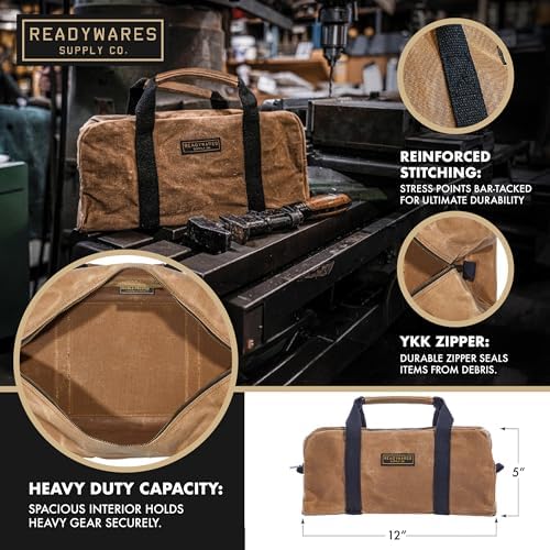 Readywares 12" Utility Bag | Waxed Canvas Small Heavy Duty Tool Bag - Image 2